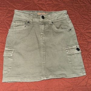 Girls Size Small (6/6x)- Cat & Jack Faded Army Green Jean Skirt